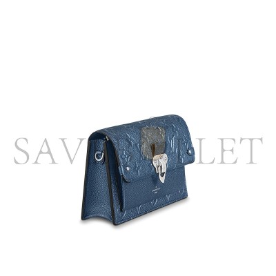 LOUIS VUITTON PLATINE MONOGRAM EMPREINTE VAVIN CHAIN WALLET SILVER HARDWARE M59077 (19*12*4cm)